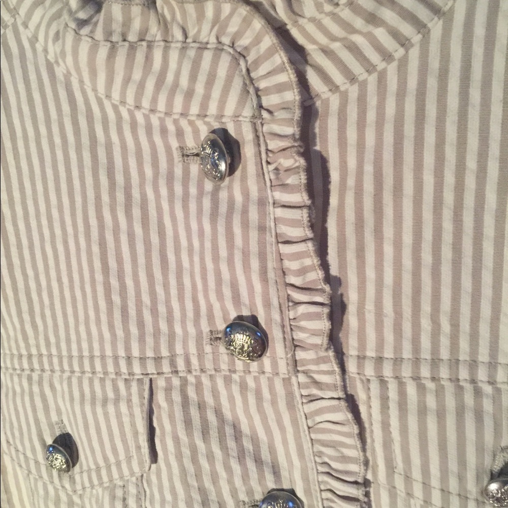 Sandro Gray Ruffle Blazer - Picture 7 of 16